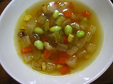 枝豆とゴーヤ入り簡単スープ.jpg
